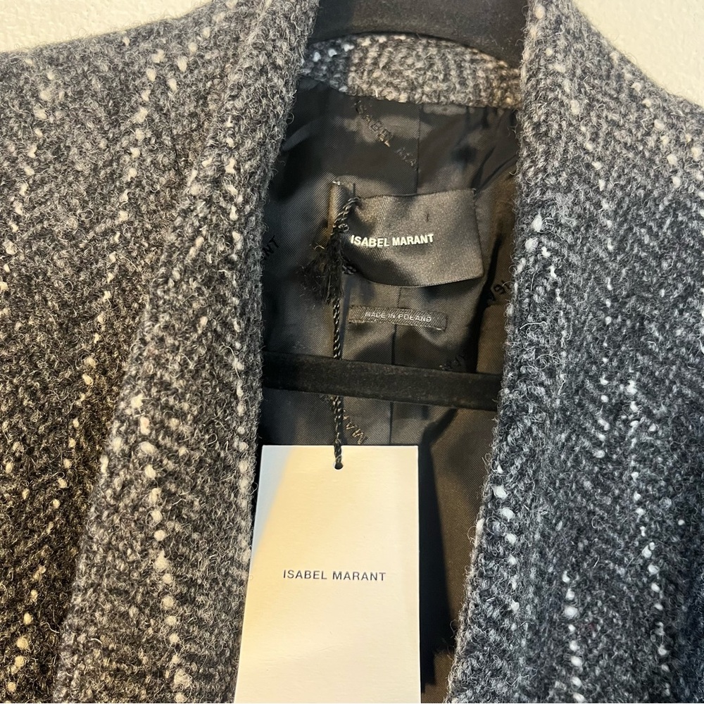 Isabel Marant Lila Double-Breasted Virgin Wool Coat Chic Quiet Luxury 42/10 NEW - Picture 6 of 11